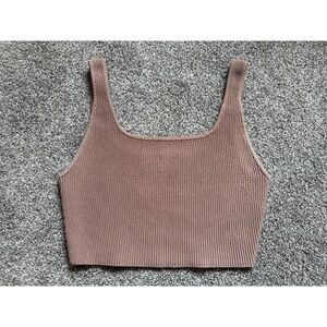 Aritzia Babaton Sculpt Knit Scoop Neck Crop